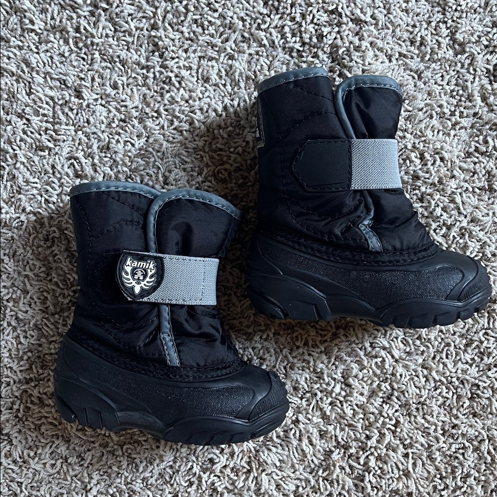 Kamik Black and Gray Toddlers' Snow Boots